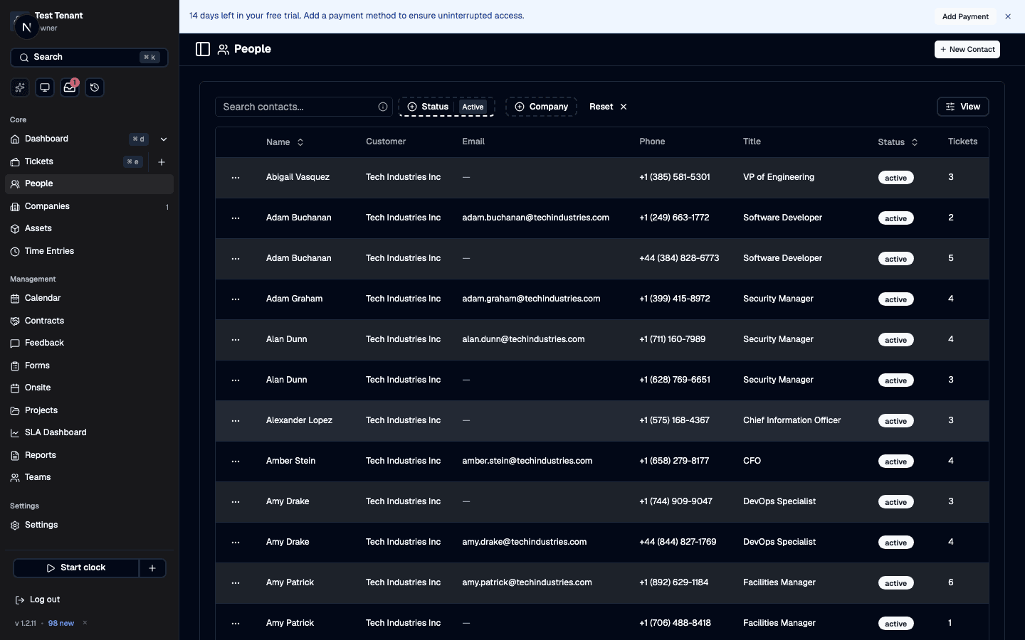 Team Management in Core