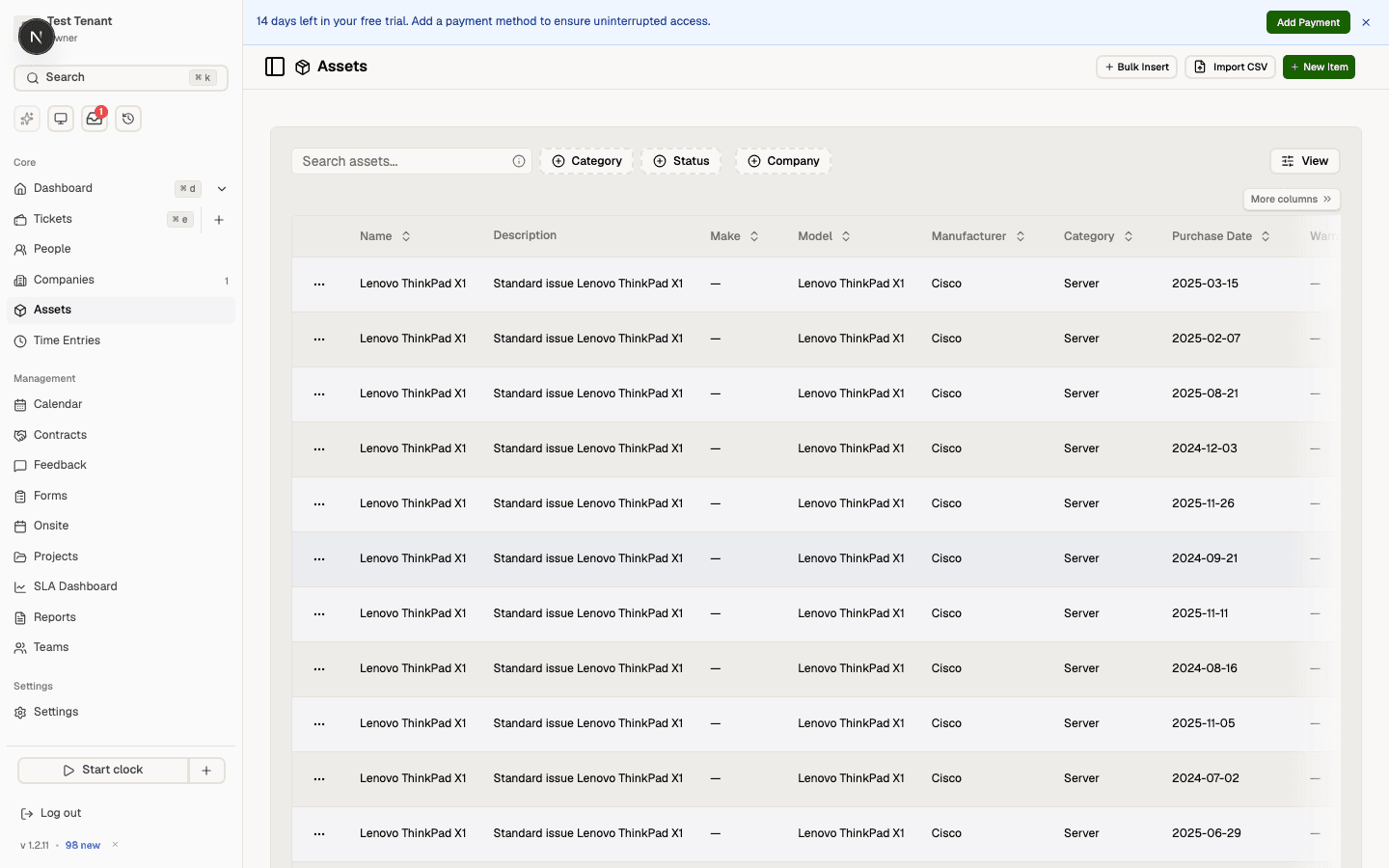 IT Asset Management in Core