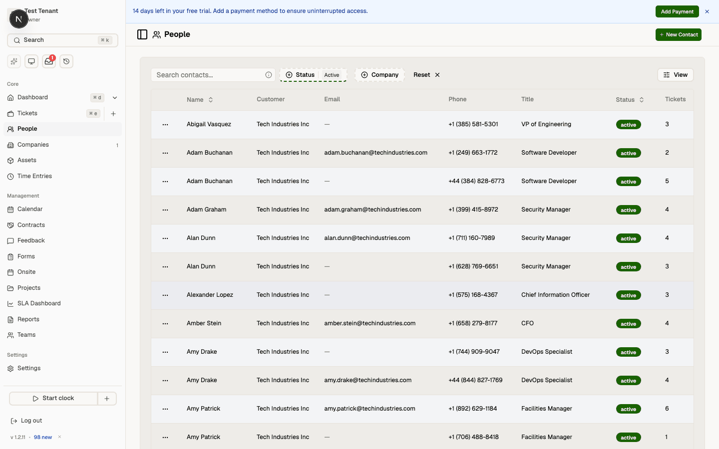 Team Management in Core